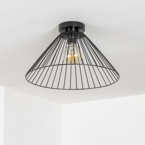 Brilagi - Plafoniera LED CERIA WIRE 1xE27/40W/230V diam. 45 cm nera