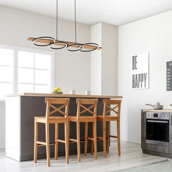 Lampadario LED sospeso su cavo MELISA LED/35W/230V, pino