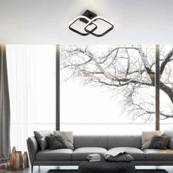 Plafoniera LED ROBERT LED/25W/230V 25x38 cm nera