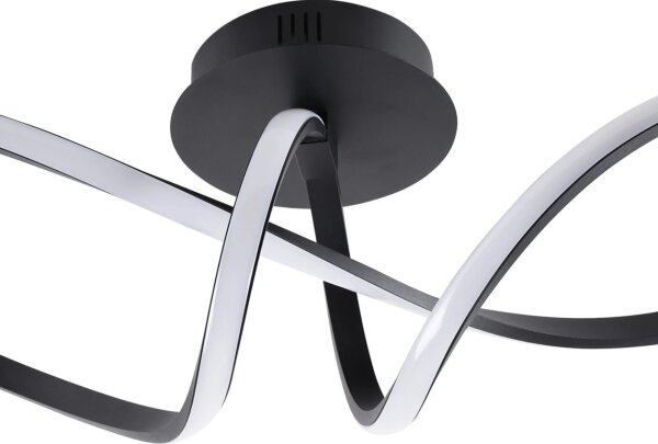 Plafoniera FLAVIA LED/33W/230V 24x61 cm nera