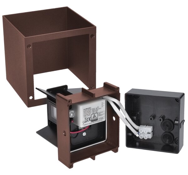 Brilagi - Applique da esterno CUBE LED/6W/230V marrone IP54
