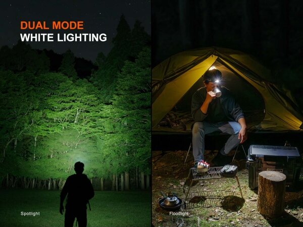 Fenix HM55RPRP - lampada frontale LED ricaricabile e dimmerabile LED/USB 1600mAh IP68 1200lm 141,2h viola
