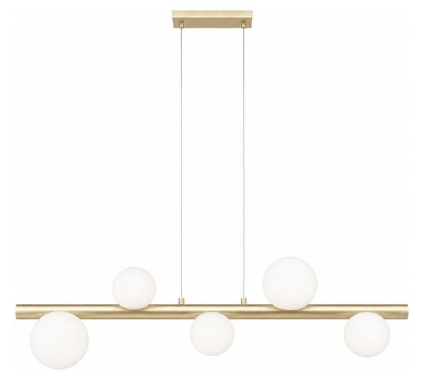 Zuma Line P0574-05N-V6AA - Lampadario sospeso su cavo FORES 5xG9/33W/230V, finitura oro