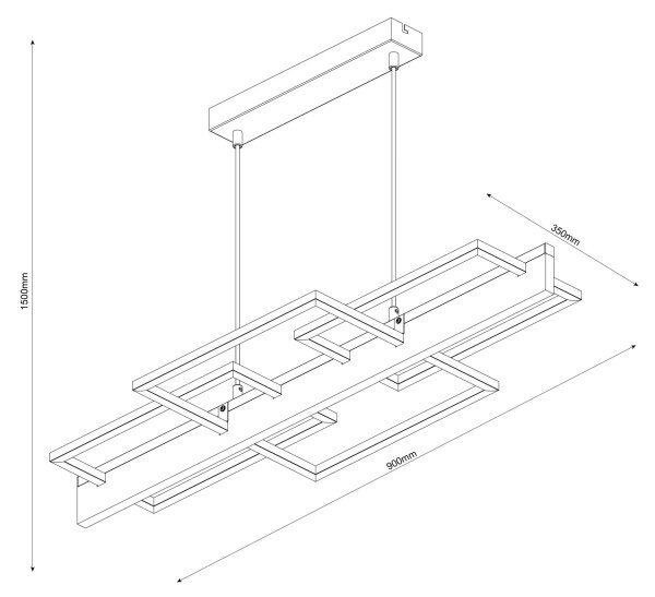Lampadario LED a cavo LARYSA LED/35W/230V pino