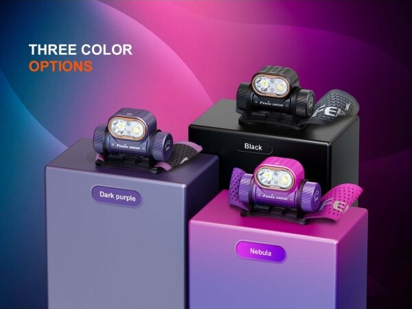 Fenix HM55RABL - Lampada frontale ricaricabile LED dimmerabile LED/USB 1600mAh IP68 1200lm 141,2 h nera