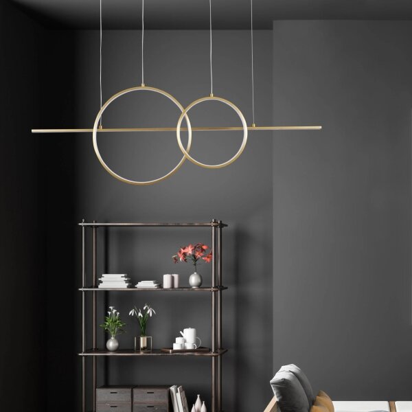 Lampadario LED a cavo LAURA LED/42W/230V dorato