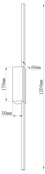 Lampada da parete LED AISHA LED/20W/230V 4000K 120 cm dorata