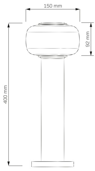 Lampada da esterno LED MALAGA LED/12W/230V 40 cm IP44 nero