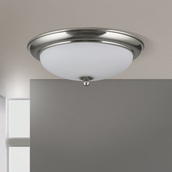 Orion - Plafoniera EMPIRA 2xE27/40W/230V diam. 35,5 cm cromo opaco