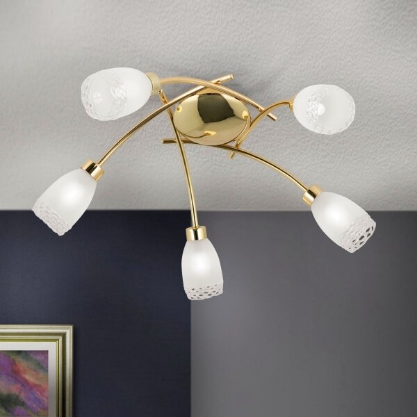 Orion - Lampadario a soffitto CARLA 5xG9/28W/230V dorato
