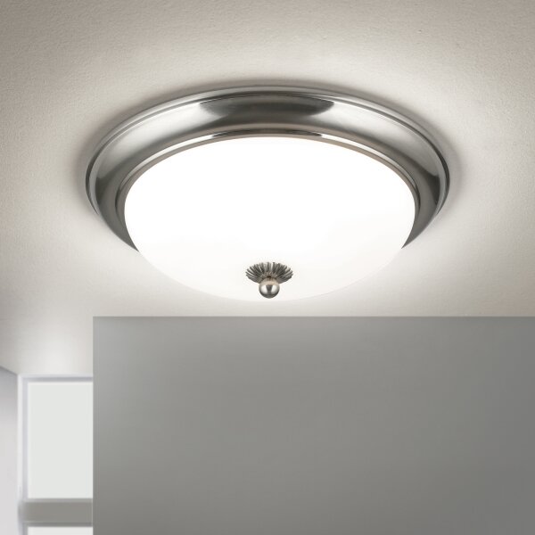 Orion - Plafoniera EMPIRA 2xE27/40W/230V diam. 35,5 cm cromo opaco