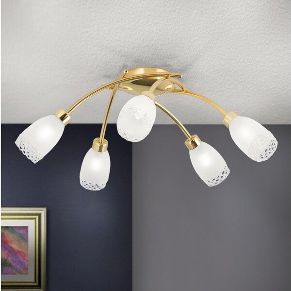 Orion - Lampadario a soffitto CARLA 5xG9/28W/230V dorato