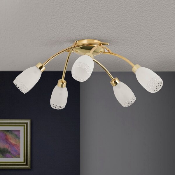 Orion - Lampadario a soffitto CARLA 5xG9/28W/230V dorato