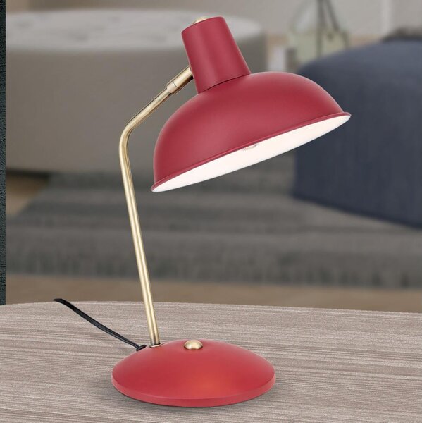 Orion - Lampada da tavolo FEDRA 1xE14/40W/230V rosso/ottone