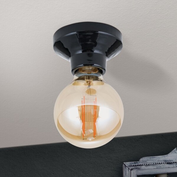 Orion - Plafoniera FROST 1xE27/60W/230V nera