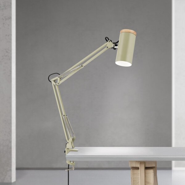 Orion - Lampada da tavolo con clip GILI 1xE27/40W/230V verde