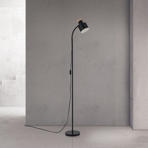 Orion - Lampada da terra GILI 1xE27/40W/230V nera