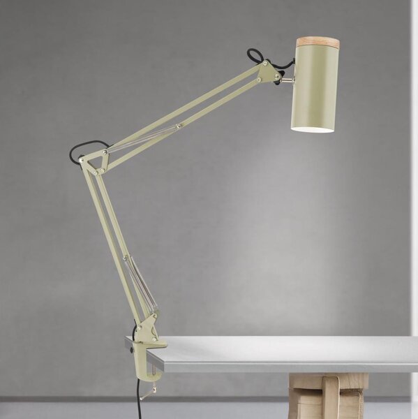 Orion - Lampada da tavolo con clip GILI 1xE27/40W/230V verde