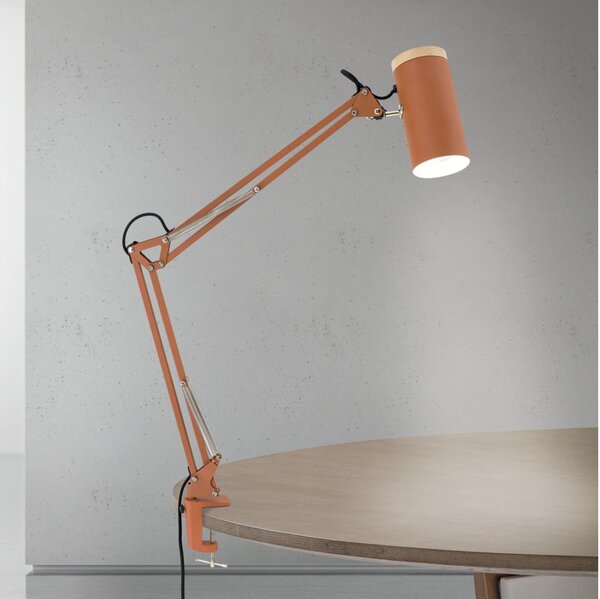 Orion - Lampada da tavolo con morsetto GILI 1xE27/40W/230V color mattone