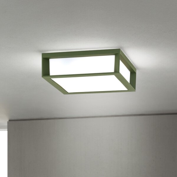 Orion - Lampada da esterno HENRY 2xE27/15W/230V 26x26 cm IP44 verde