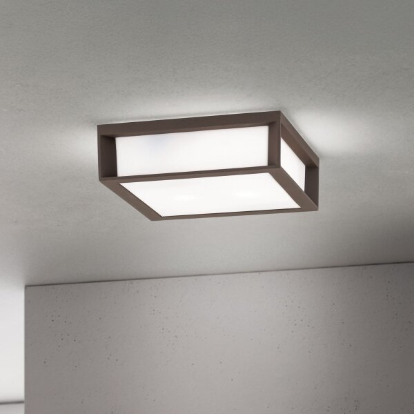 Orion - Lampada da esterno HENRY 2xE27/15W/230V 26x26 cm IP44 marrone