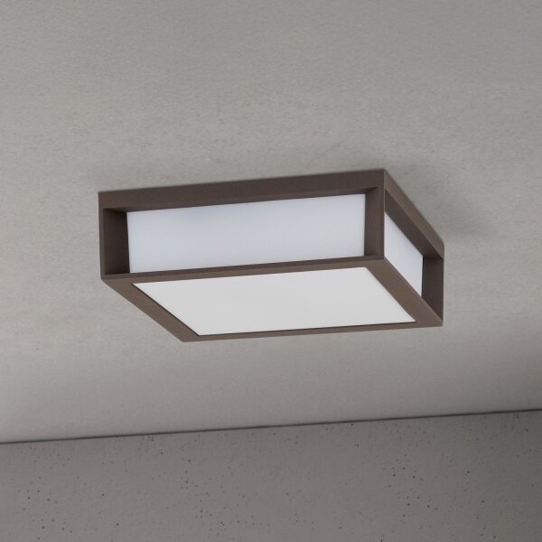 Orion - Lampada da esterno HENRY 2xE27/15W/230V 26x26 cm IP44 marrone