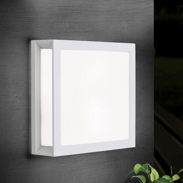 Orion - Lampada da esterno HENRY 2xE27/15W/230V 26x26 cm IP44 bianco