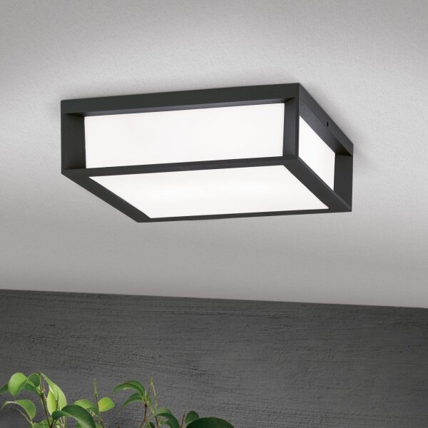 Orion - Lampada da esterno HENRY 2xE27/15W/230V 26x26 cm IP44 antracite