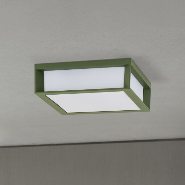 Orion - Lampada da esterno HENRY 2xE27/15W/230V 26x26 cm IP44 verde