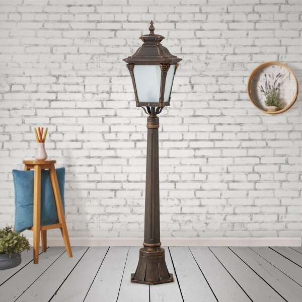 Orion - Lampada da esterno AIKO 1xE27/60W/230V 115 cm IP23 bronzo/patina