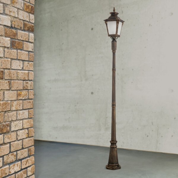 Orion - Lampada da esterno AIKO 1xE27/60W/230V 240 cm IP23 bronzo/patina