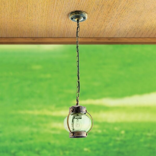 Orion - Lampada da esterno a sospensione TAVERNA 1xE27/60W/230V IP23 bronzo/patina