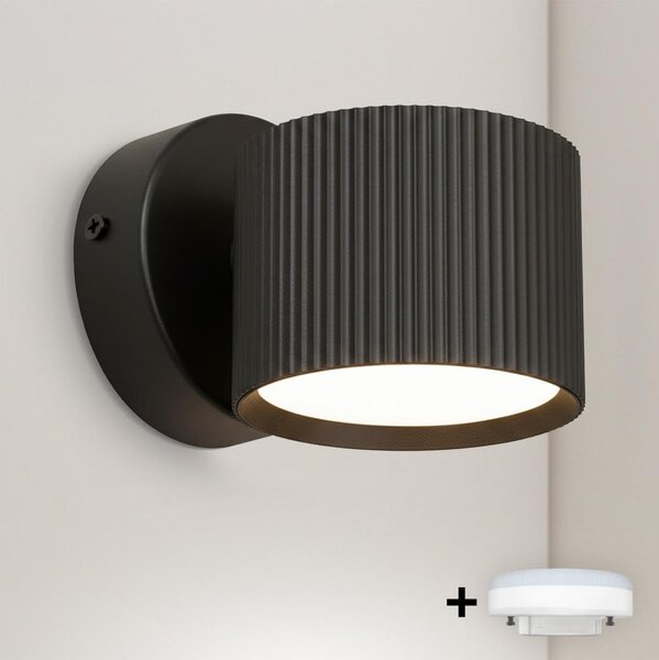 Brilagi - LED Applique da parete orientabile STRIPY 1xGX53/15W/230V nera