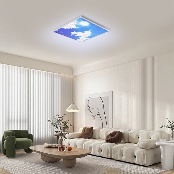Brilagi - Plafoniera LED SLIMFRAME SKY LED/58W/230V 60x60 cm argento/blu