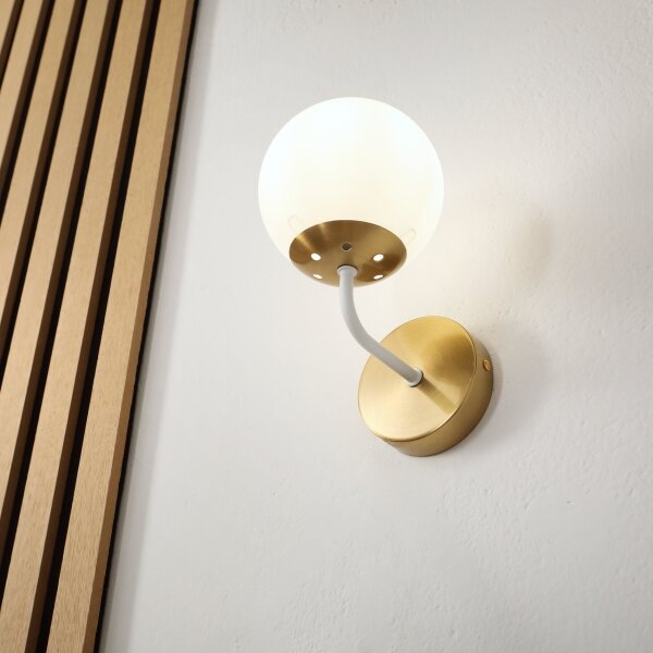 Brilagi - Lampada da parete MALIVA 1xE14/15W/230V dorata/bianca