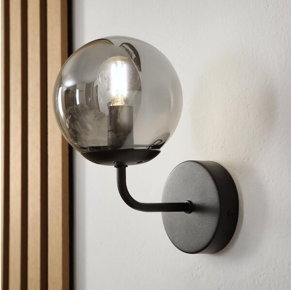 Brilagi - Lampada da parete MALIVA 1xE14/15W/230V nero/fumé