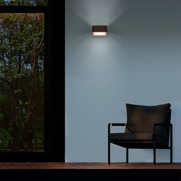 Brilagi - Lampada LED da esterno BARI LED/7W/230V 3000/4000/6000K marrone IP54