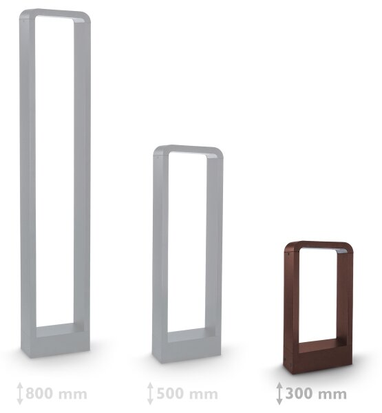Brilagi - Lampada da esterno LED BARI LED/7W/230V 3000/4000/6000K marrone IP54 30 cm