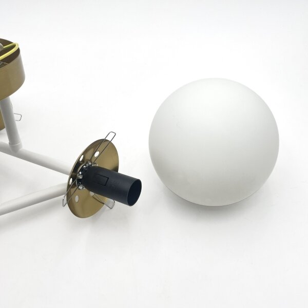 Brilagi - Lampadario a montaggio superficiale MALIVA 3xE14/15W/230V dorato/bianco