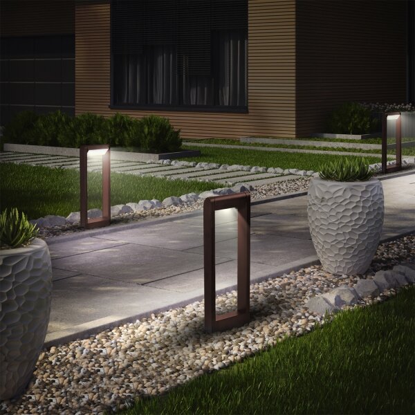 Brilagi - Lampada LED da esterno CROTONE LED/7W/230V marrone IP54 50 cm