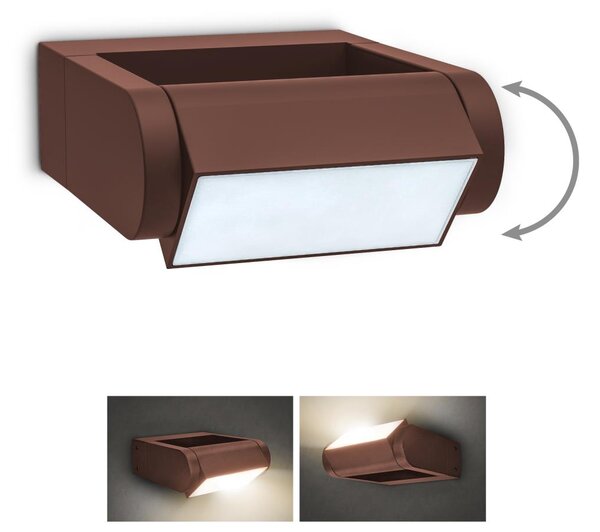 Brilagi - Applique da esterno CROTONE LED/7W/230V marrone IP54