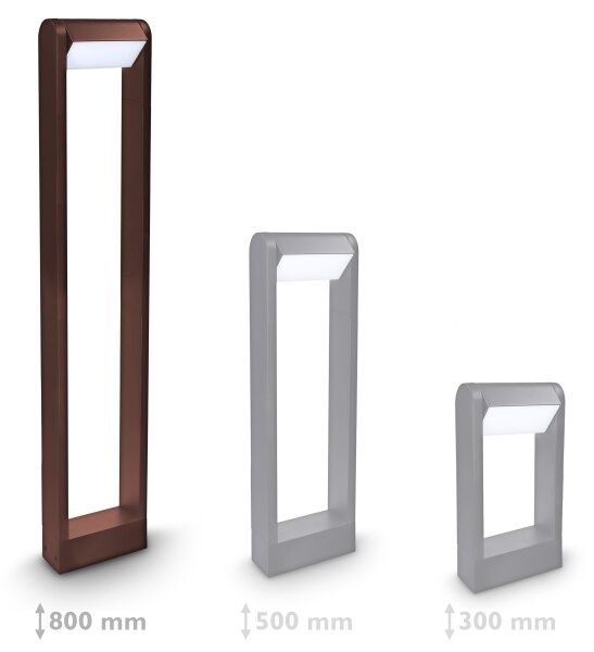 Brilagi - Lampada LED da esterno CROTONE LED/7W/230V marrone IP54 80 cm