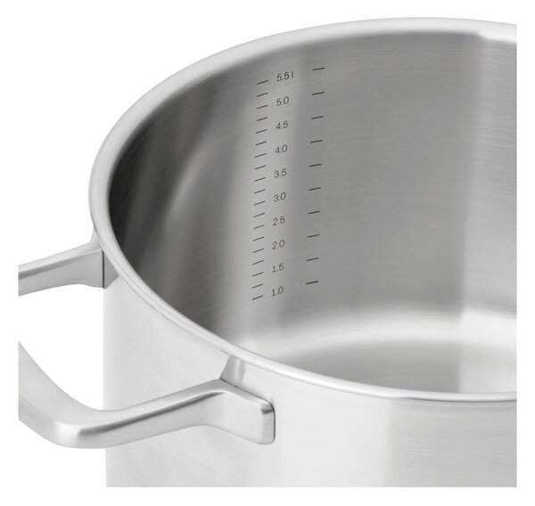Casseruola in acciaio inox con coperchio incluso per induzione 5,5 l Lucca 3.0 – FABINI