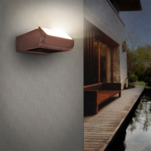 Brilagi - Applique da esterno CROTONE LED/7W/230V marrone IP54