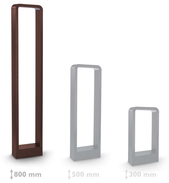 Brilagi - Lampada LED da esterno BARI LED/7W/230V 3000/4000/6000K marrone IP54 80 cm