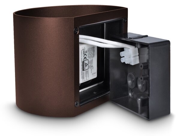 Brilagi - Lampada da parete LED per esterni RONDO LED/6W/230V marrone IP54
