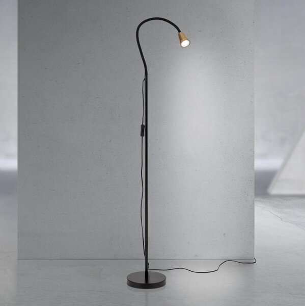 Orion - Lampada da terra flessibile DOTTY 1xGU10/10W/230V nero/ottone