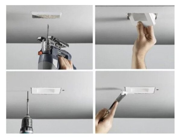 Faretto incasso lampadari bartalini retarc d 060d gu10 led gesso verniciabile - Lampadari Bartalini Gesso