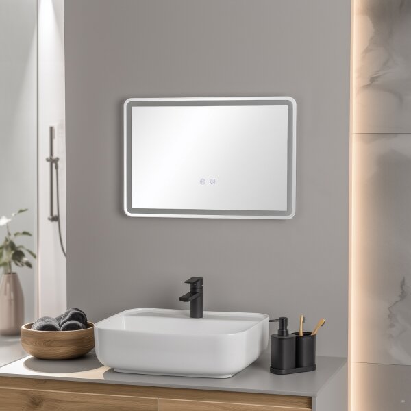 Brilagi - Specchio da bagno LED dimmerabile con retroilluminazione e funzione antiappannamento BELLA LED/12W/230V 40x60 cm IP44