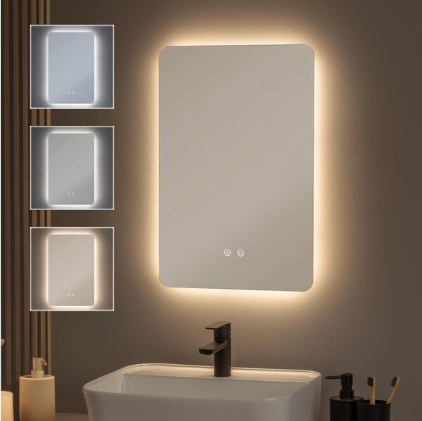 Brilagi - Specchio da bagno LED dimmerabile, riscaldato, con retroilluminazione DIANA LED/13W/230V 60x40 cm IP44